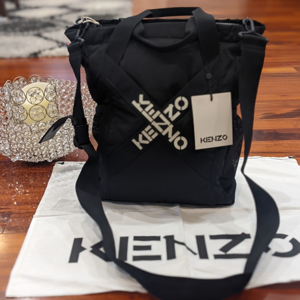 Kenzo Large Logo Tote with Removable Adjustable Crossbody Strap + Dust Bag Nwt ❤ - Picture 4 of 13